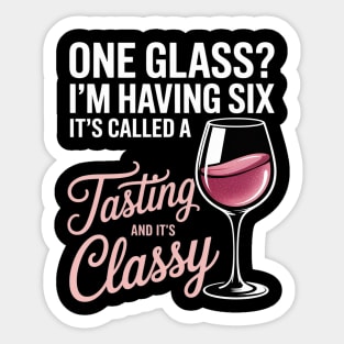 Tasting And Classy Wine Sticker